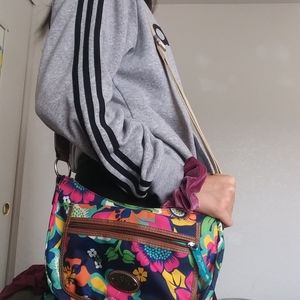 Floral colorful purse or travel bag